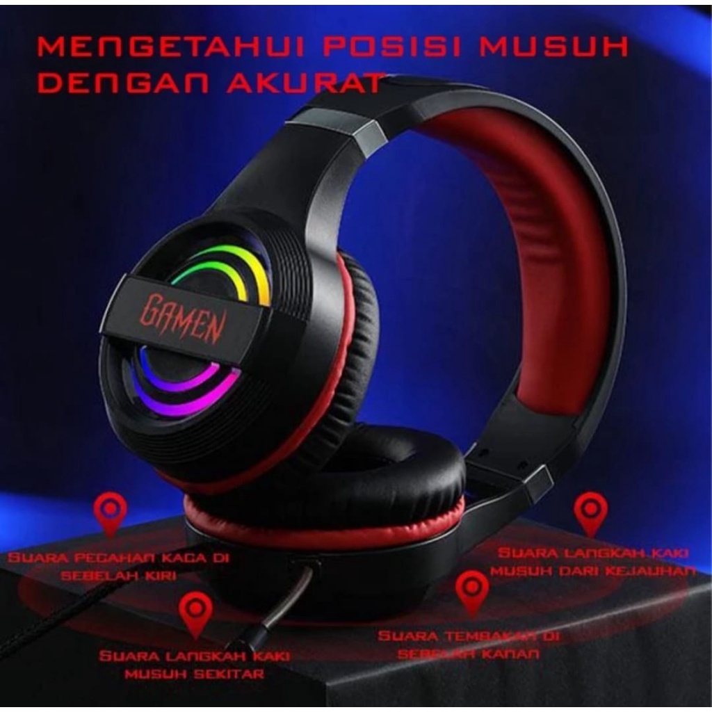 headset Gaming RGB Lighting Effects Anti-Violence GH1100 PRO