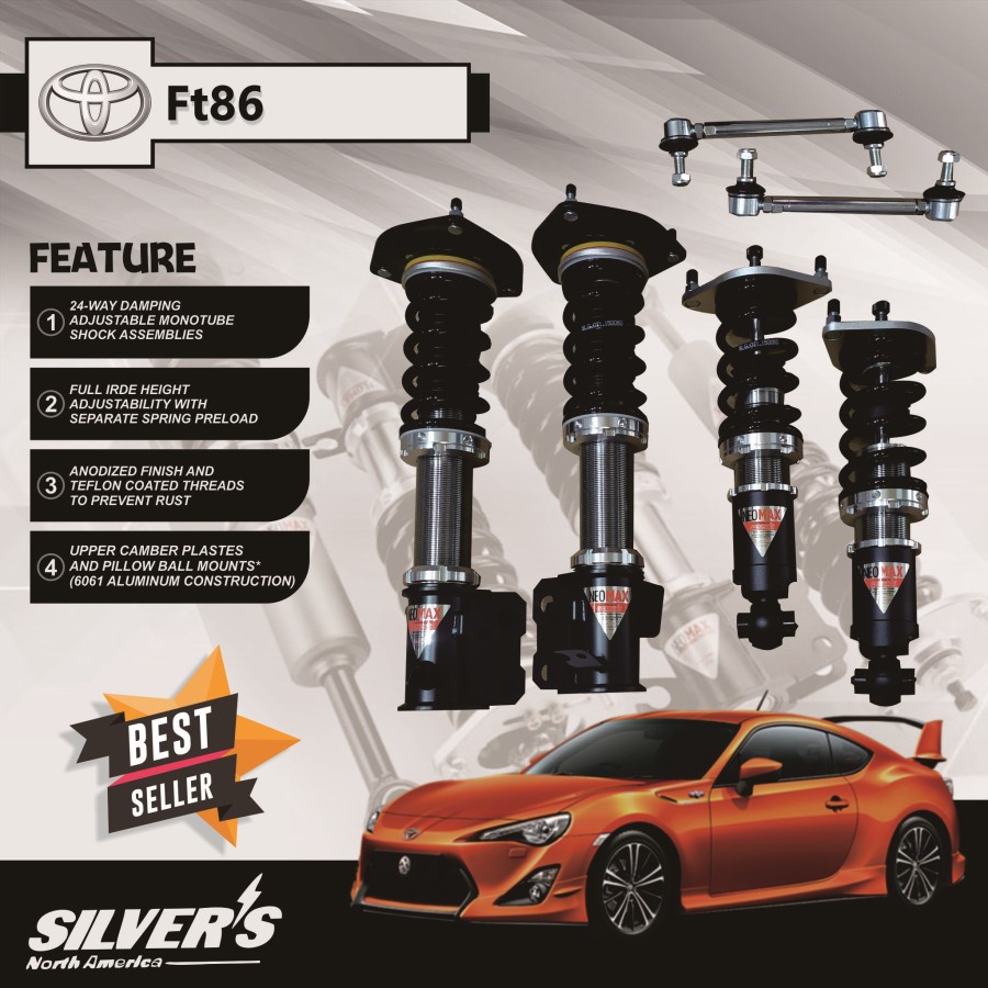 Silvers Coilover NEOMAX Toyota FT86 (pillowball)