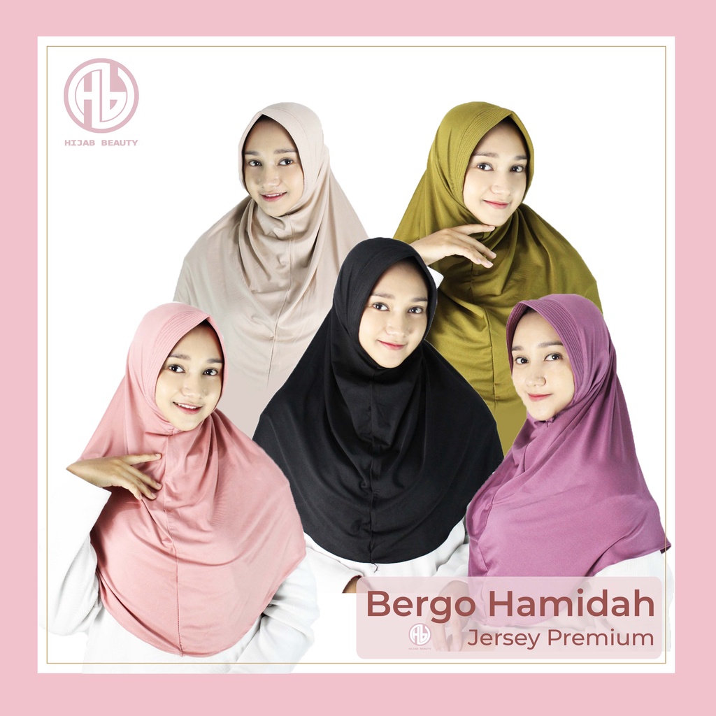 Bergo Hamidah / Hijab Bergo Size L - Warna Lengkap