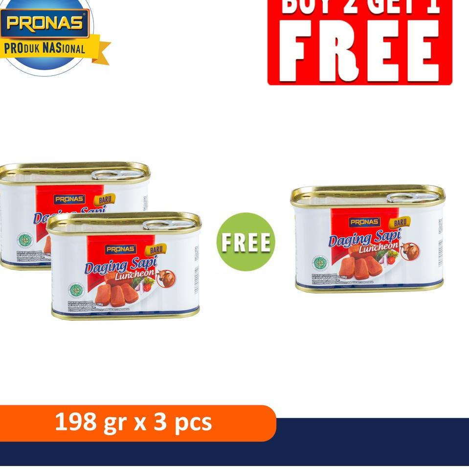 

Top Sellerj8J3v PRONAS Luncheon Sapi 198 gr Buy 2 Get 1