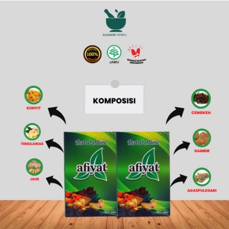 Afiyat Jamu Herbal Alami JSR - Afiyat Atasi Maag - Free Madu