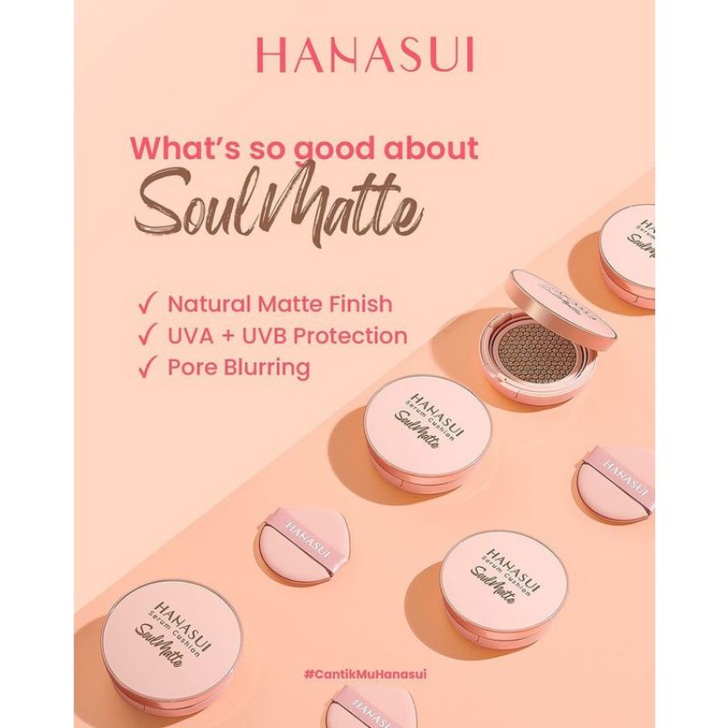 Hanasui Serum Cushion SoulMatte || Hanasui Serum Cushion SoulMatte || Hanasui Serum Cushion SoulMatte