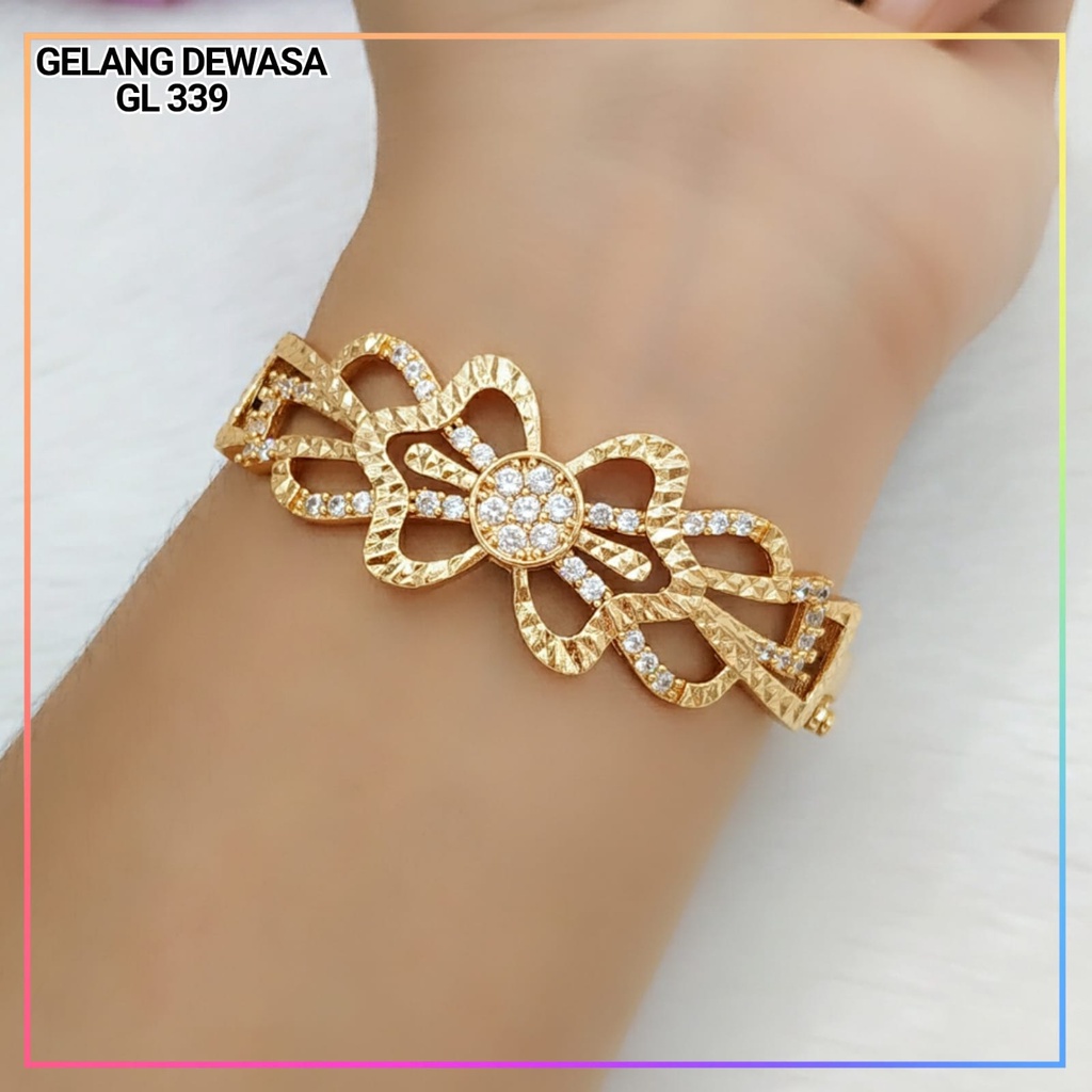 Gelang xuping gelang dewasa bangkok pita mata perhiasan lapis emas gold GL 339