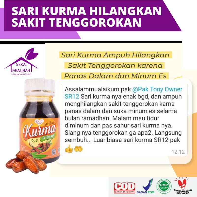 Sari kurma untuk kesahatan menaikkan trombosit dengan cepat Nutrisi pemulihan sakit halal Bpom