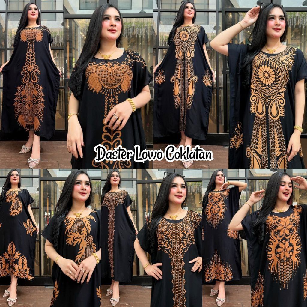 Daster Jumbo Lowo Coklatan Sogan Dasar Hitam ( PILIH MOTIF ) Sultan LD 120 Batik Jawa Pekalongan Rayon Santung Adem Nyaman Buat Harian Non Busui Kalong Kelelawar Kekinian Terbaru Viral