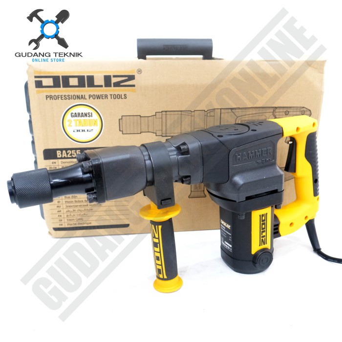 Electric Demolition Hammer 17 mm 1200 Watt BA255 DOLIZ / Mesin Bor Bobok Tembok Beton HEX 17mm 1200W BA 255 DOLIZ
