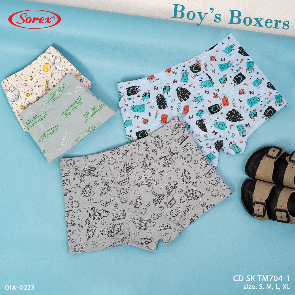 3 Pcs Celana Anak Laki Laki SOREX KIDS - BOYS BRIEFS SKTM700