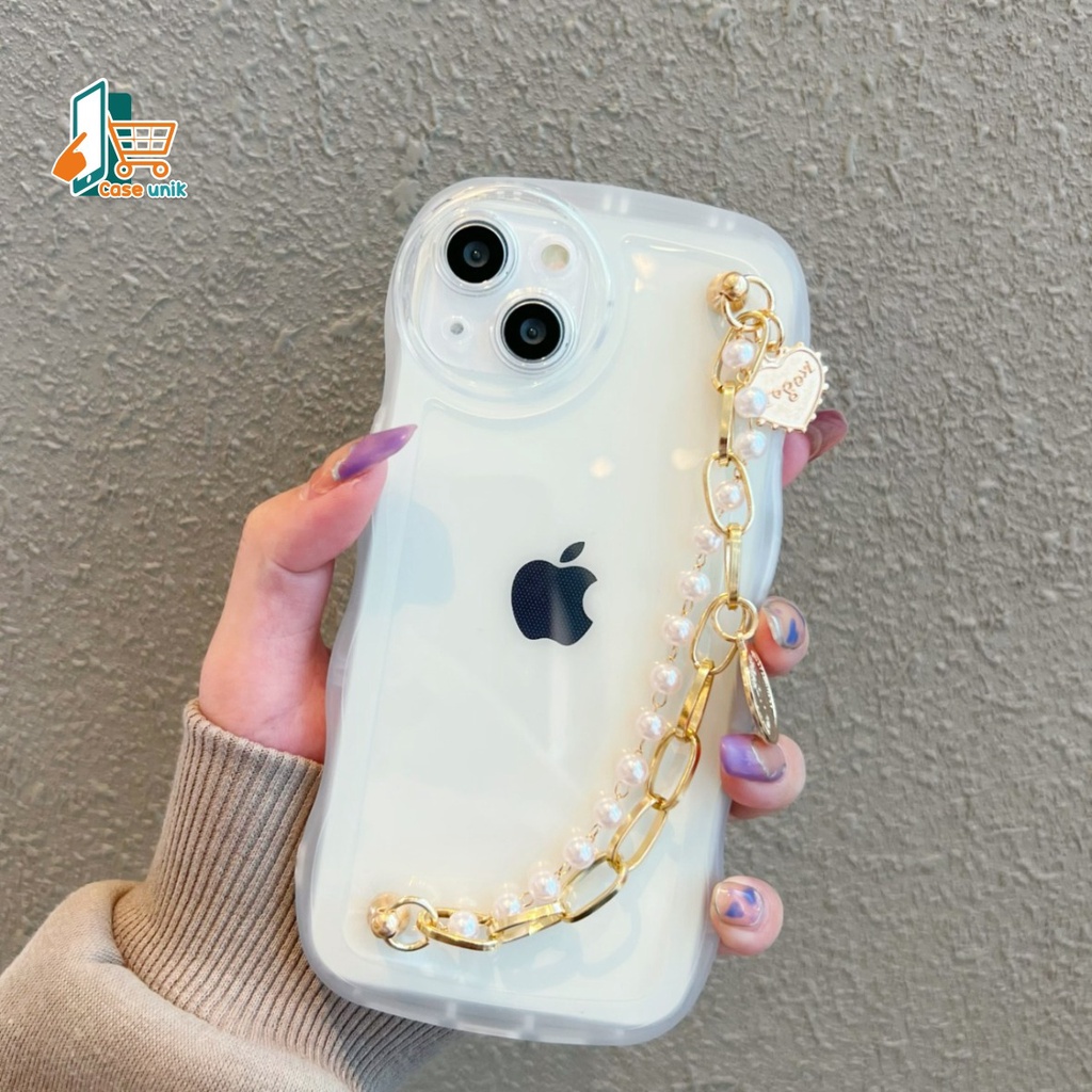 GC016 SOFTCASE WAVY GELOMBANG RANTAI MUTIARA FOR XIAOMI REDMI 4A 5A 6A 8 9A 9C 10A 10 10C NOTE 5A PRIME 8 9 10 11 PRO 11S MI A1 PLUS 2022 4G POCO C40 M3 M4 M5 X3 PRO CS5329