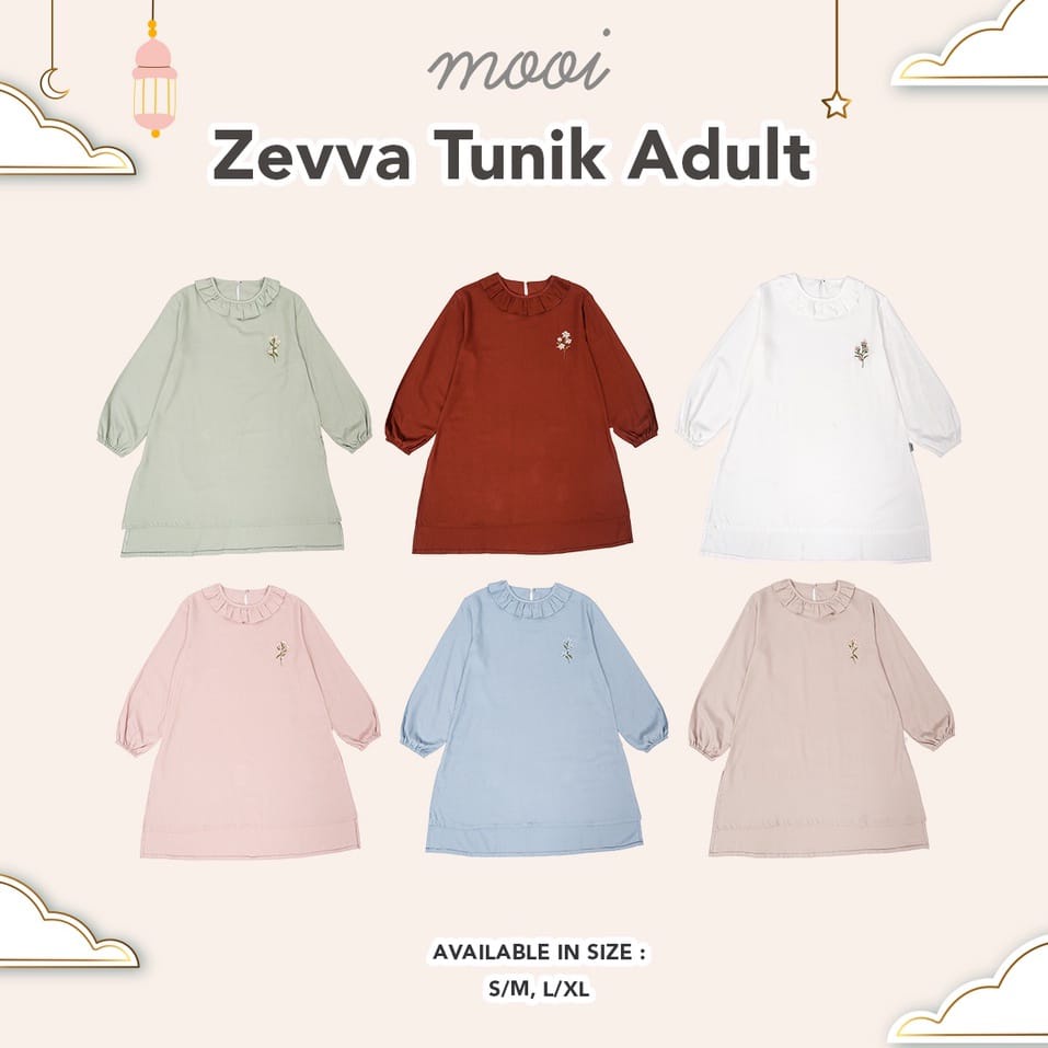 MOOI ZEVVA TUNIK ADULT - TUNIK DEWASA IED COLLECTION