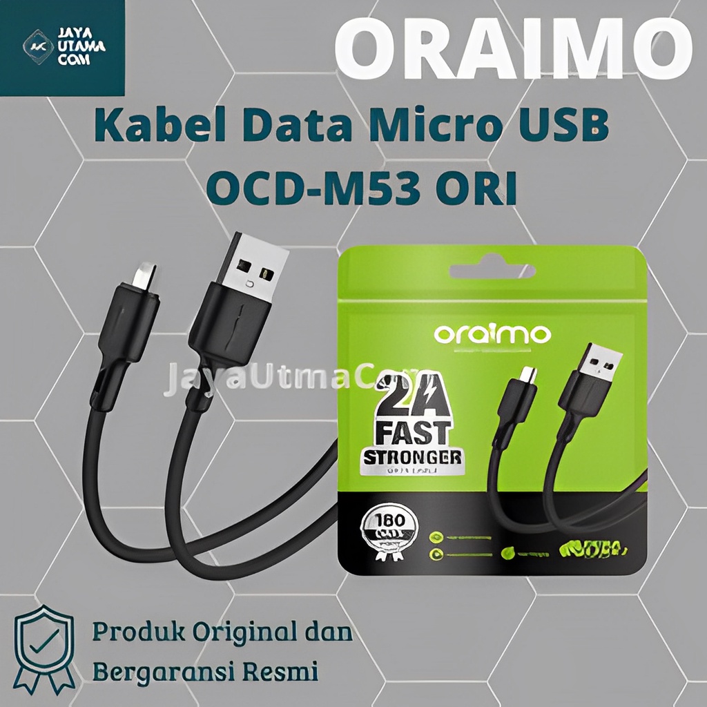 Oraimo Kabel Data Micro USB Android Cable Fast Charging OCD-M53 ORI