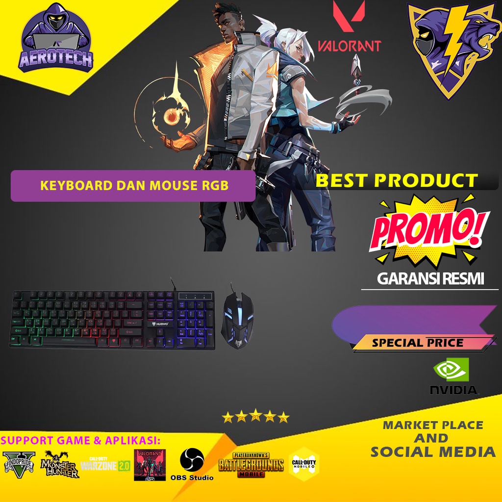 Keyboard Mouse Gaming Nubwo Savitar NKM-623 RGB