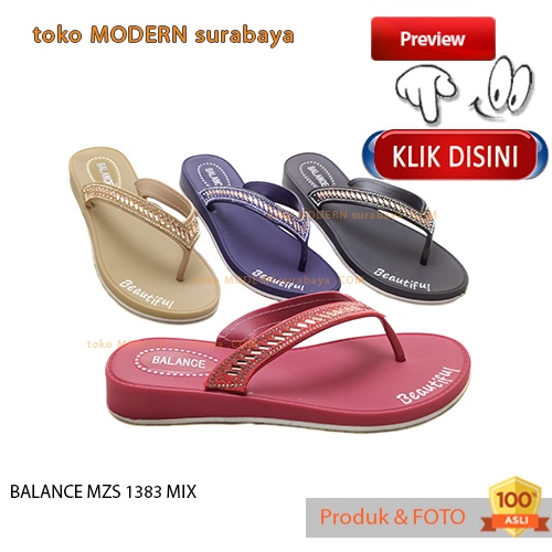 Sandal wanita sandal jepit flat karet murah BALANCE MZS 1383