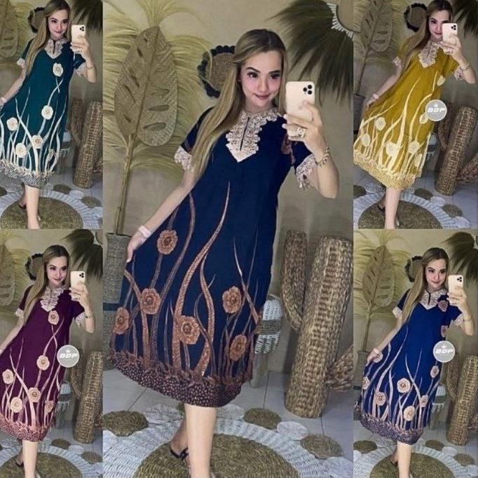 SPECIAL PRICE [TERLARIS] Dress Rayon Arabian Panjang Selutut Kekinian//Baju Daster Renda Wanita Sant