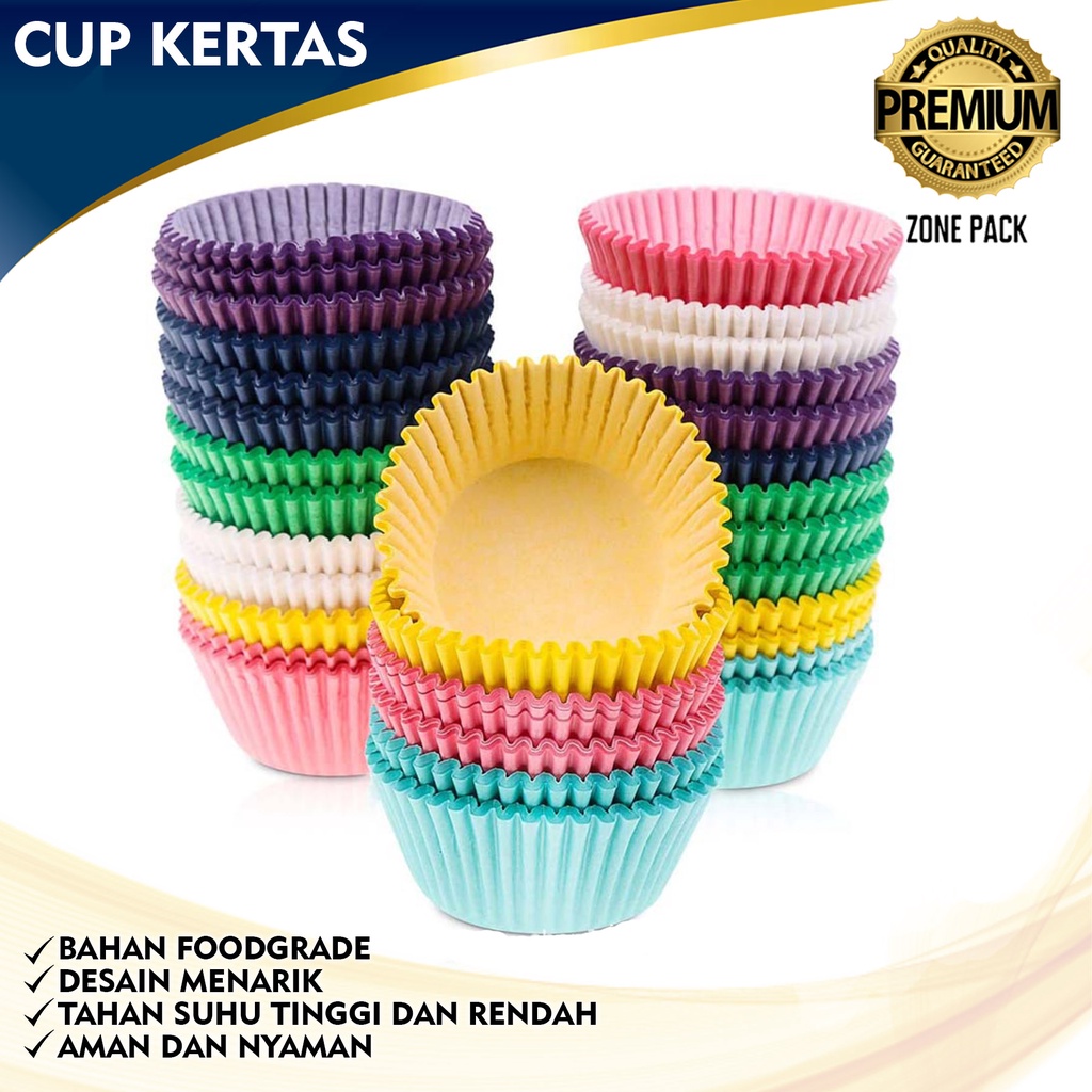 [100 PCS] Cup Kertas | Paper Cup CupCake | Cupcake Kertas Cangkir | Kue Kotak