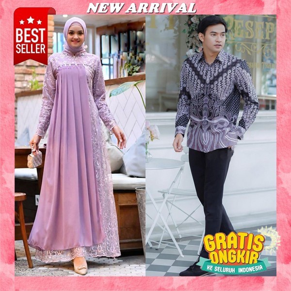 Games Kopel Suami Istri Gamis Sarimbit Modern Baju Keluarga Kondangan Pakaian Kopele Pesta Lamaran B