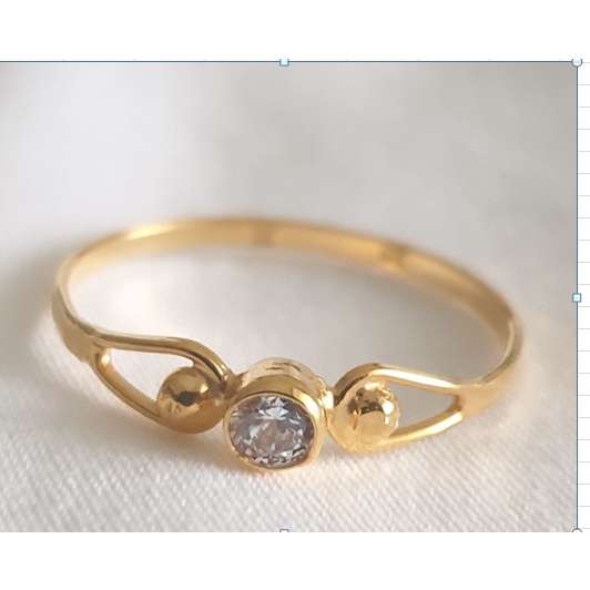 Cincin permata - 1/2 gram -size 10