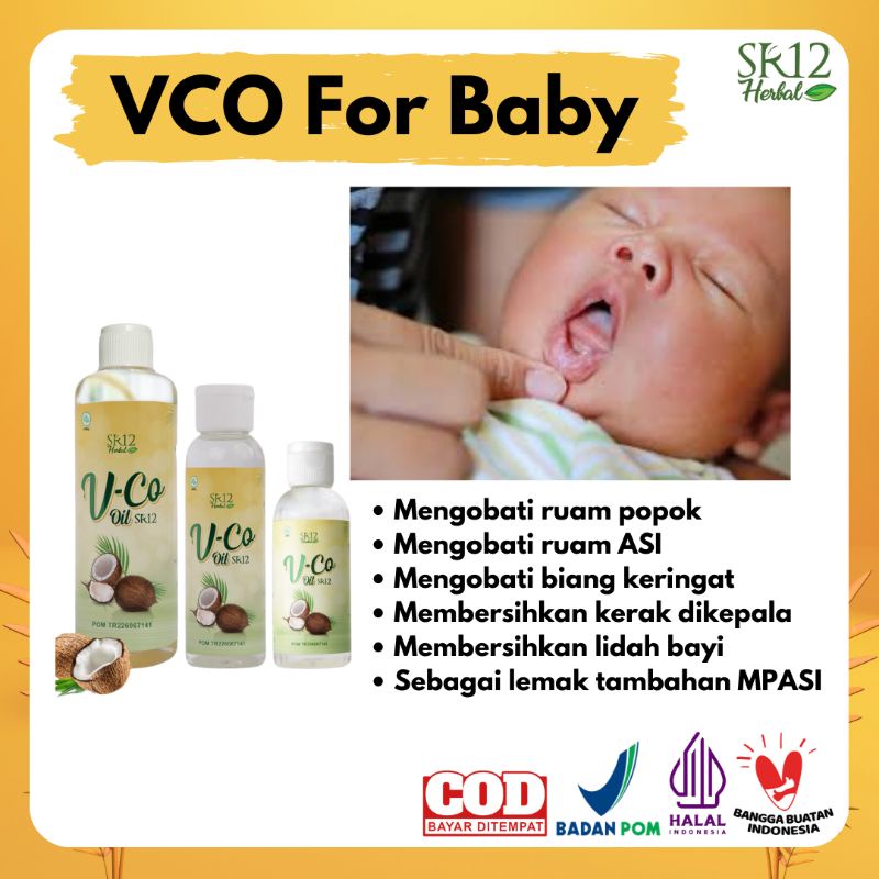 VCO SR12 Ampuh Membersihkan Lidah Bayi / Pembersih Lidah Bayi / Membersihkan kerak dikepala bayi / S