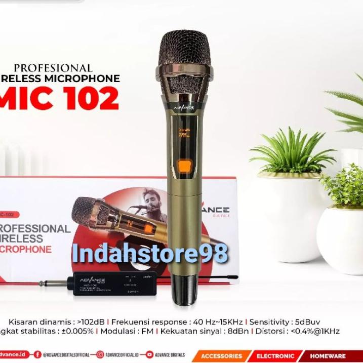 ♔ Mic Bluetooth Karaoke Advance 102 / 103 Mic Wireless Bisa Semua Speaker ۩