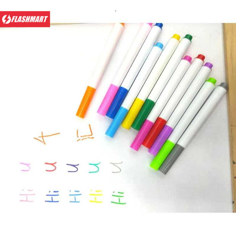 Flashmart Kapur Liquid Chalk Erasable Pen Marker Kaca Papan Tulis 12PCS - GP-96