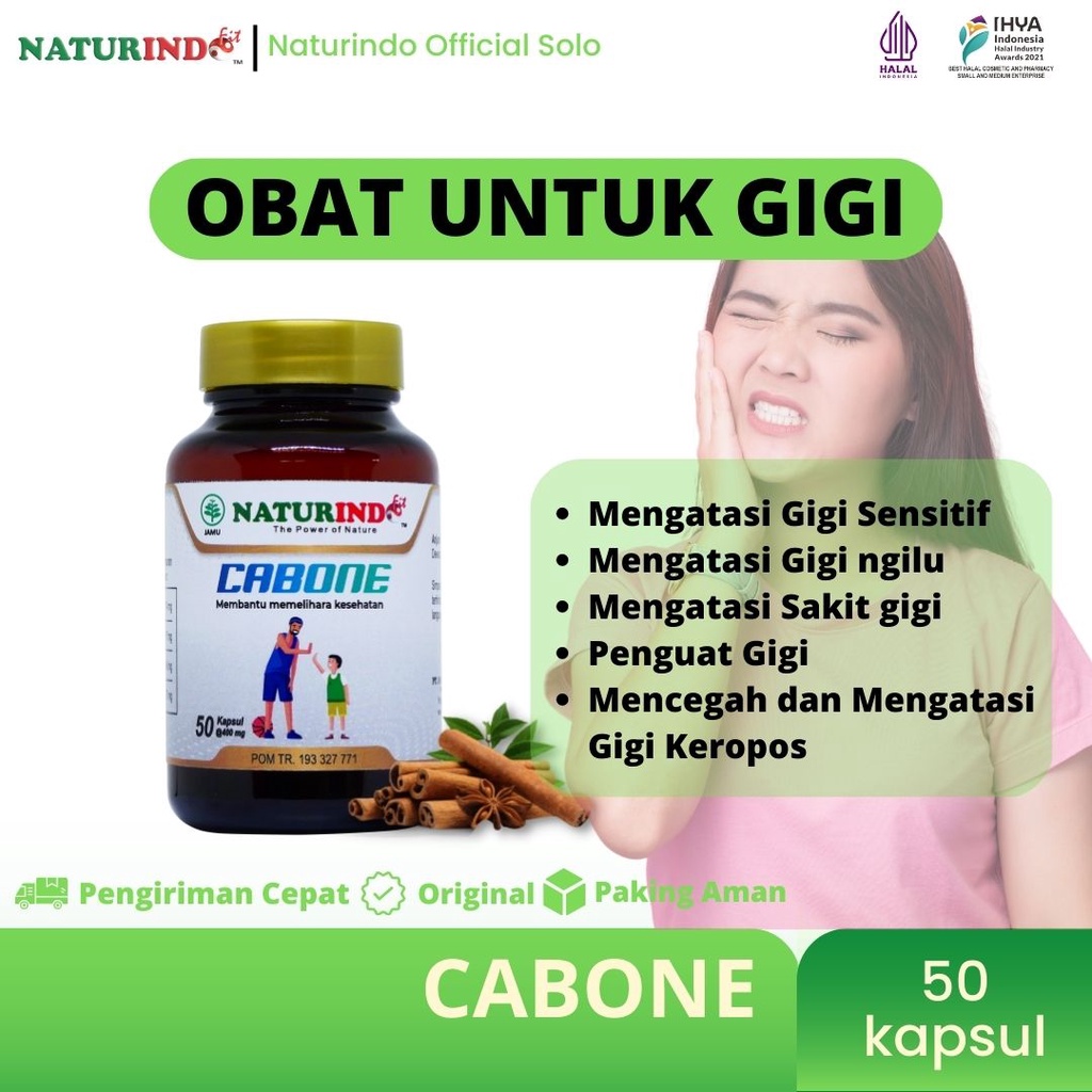 Sakit gigi goyang linu gusi nyeri graham obat gigi Cabone Naturindo