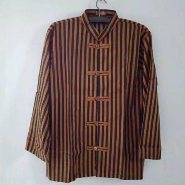 BISA COD Baju Koko Surjan/Motif Lurik/Baju koko surjan sanghai/lengan panjang /BAJU KOKO PRIA/BAJU K