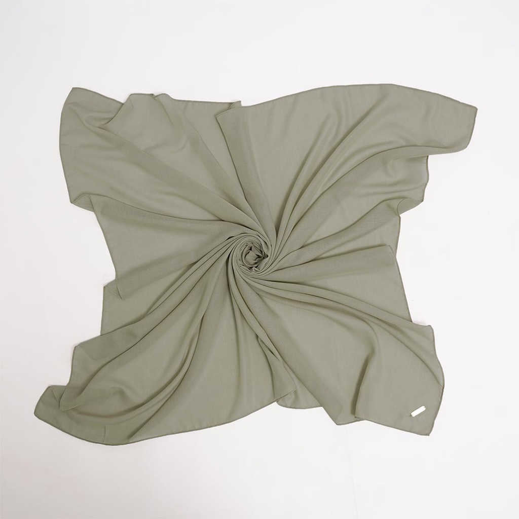 ALIF HIJAB POLOS SEGI EMPAT PARIS PREMIUM KOREA - VETIVER ( SPL-D1-019 )