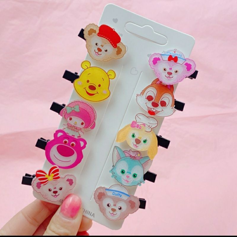 10in1 Jepit Rambut Anak Korean Hairpin Girl Sanrio Kitty Princess Cinnamoroll Lucu Rainbow Flower Candy Twinkle Little Star Aksesoris Hiasan Pita Rambut Perempuan