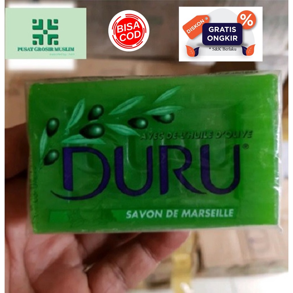 (ALL) Sabun Duru Natural Olive Savon De Marseille / Sabun Duru Olive Oil 160gr Dan 180gr