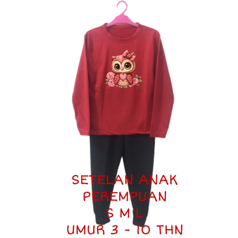 Setelan Anak Perempuan Kaos Lengan panjang dan Celana panjang Terbaru 2022 One Set Baju Tidur Santai Anak Cewek Kekinian Murah Korea Style Size S 3 4 5 Tahun M 5 6 7 Tahun L 8 9 10 Tahun Burhan