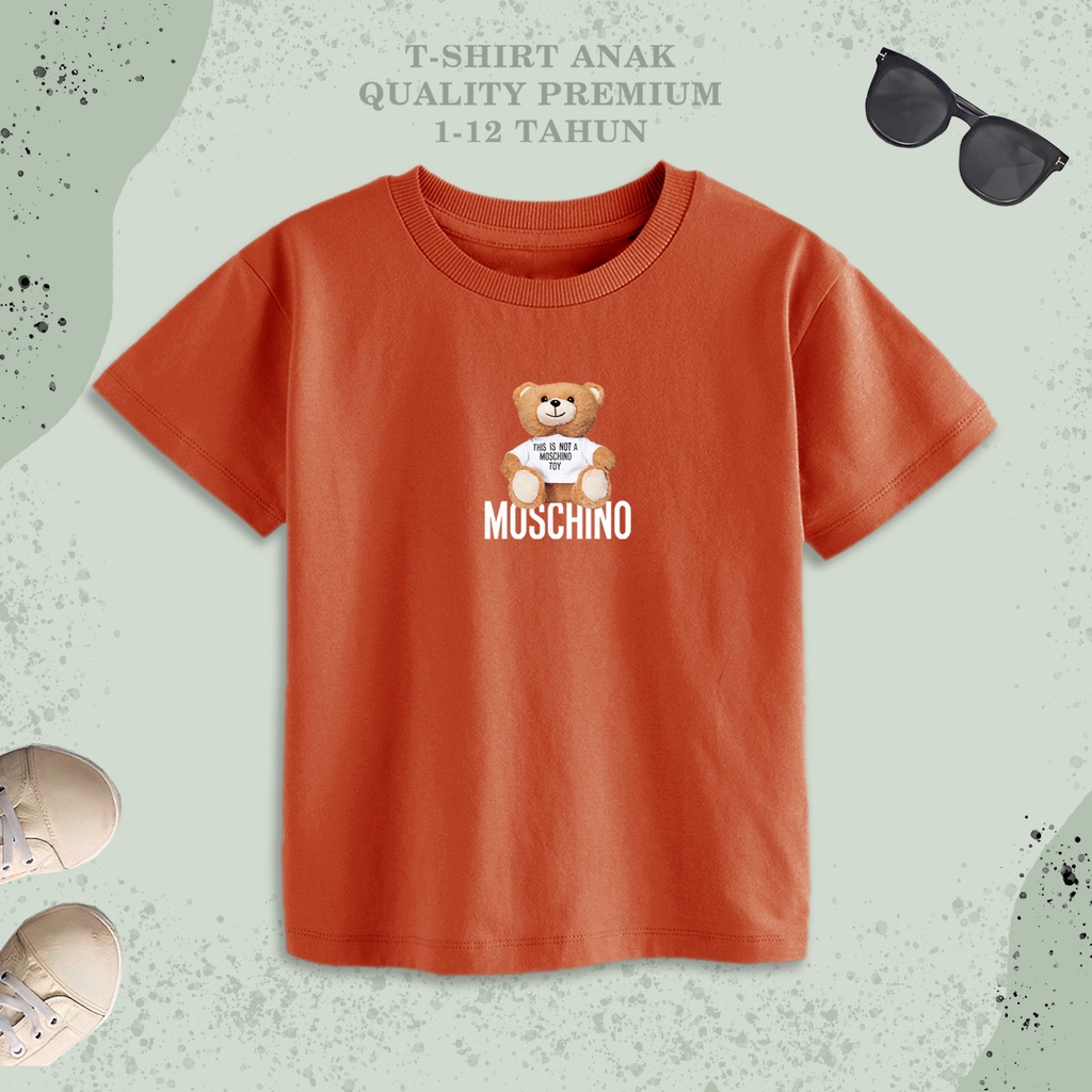 kaos anak moschino eksport gratis ongkir