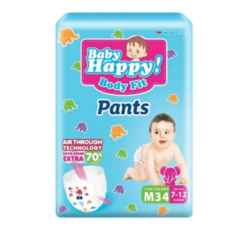 BABY HAPPY PANTS M34 M 34 POPOK BAYI