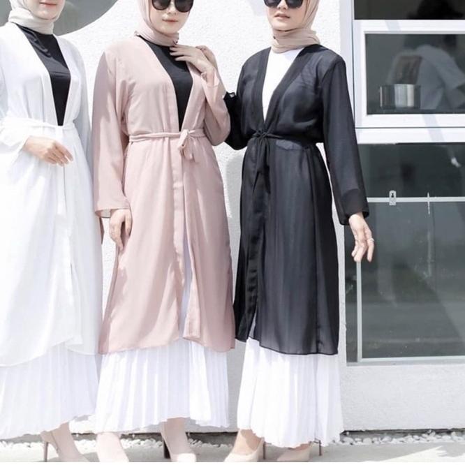 ℮ LONG OUTER HIJABERS / CARDIGAN PANJANG / LUARAN HIJAB / OUTER PANJANG TRANSPARAN ➮