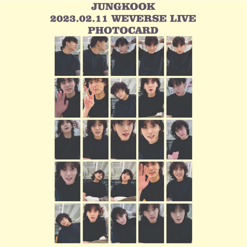 PHOTOCARD JUNGKOOK WEVERSE LIVE 230211