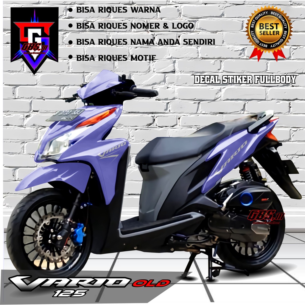Decal Variasi Vario 125 Sticker Motor Honda Vario 125 Old Fullbody Motif Simpel Polos Full Body
