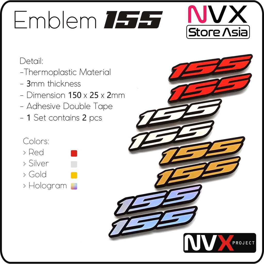 EMBLEM CC BESAR MOTOR UNIVERSAL VARIO BEAT NMAX XMAX ADV 110/110I/125/125i/155/155i/160/180/250/300 