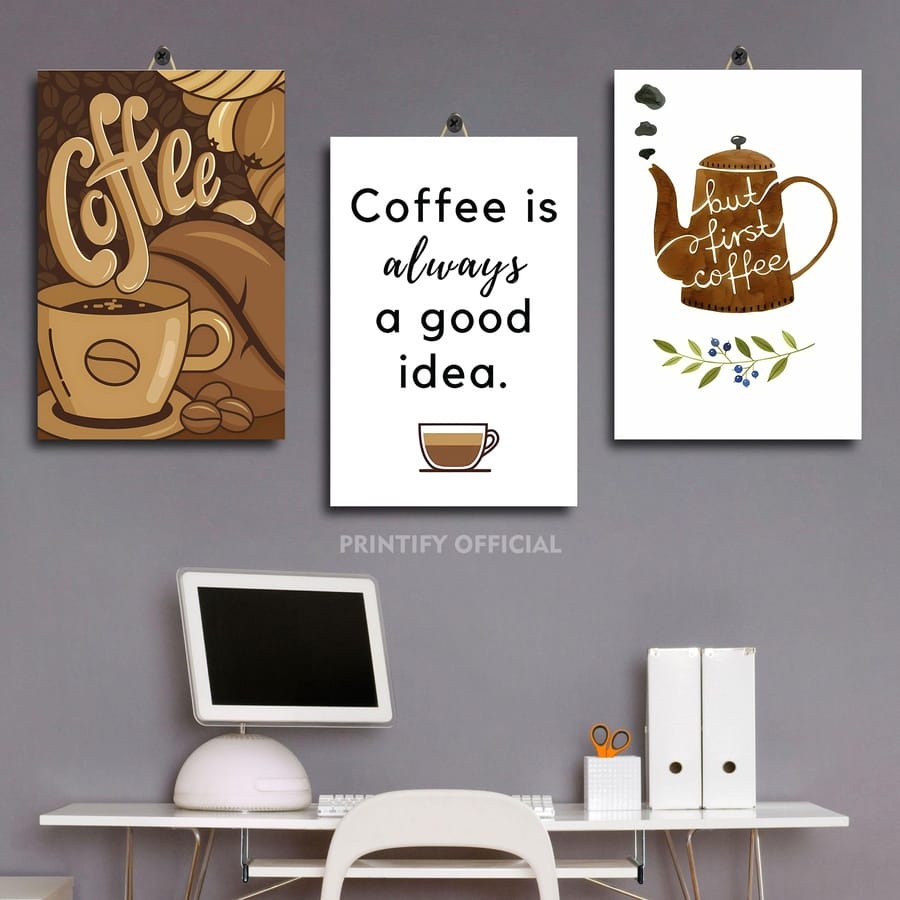 21-40 DEKORASI KAMAR QUOTES COFFEE AND LOVE 20X30 QWEET|K3203| PRINTIFY OFFICIAL| POSTER DINDING QUO