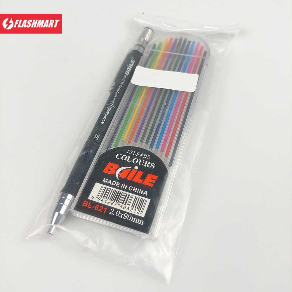 Flashmart Pensil Mekanik Mechanical Pencil 2B 2mm 12 Isi - BL-621