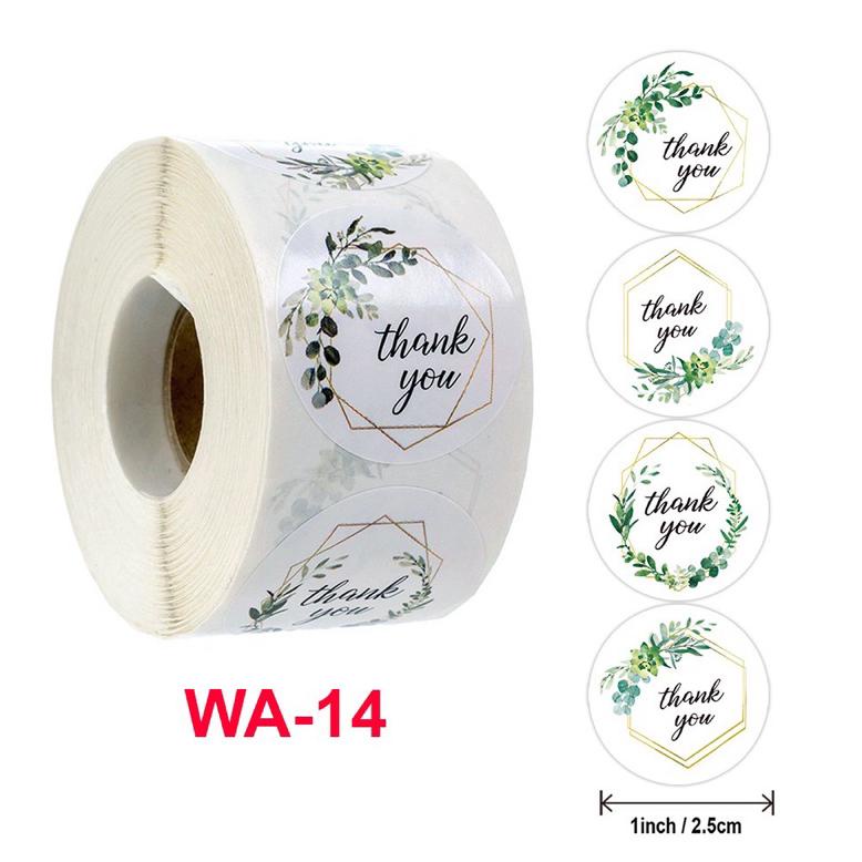 

12.12 Promo Brand 500pcs / Roll Stiker Label Thankyou Untuk Dekorasi