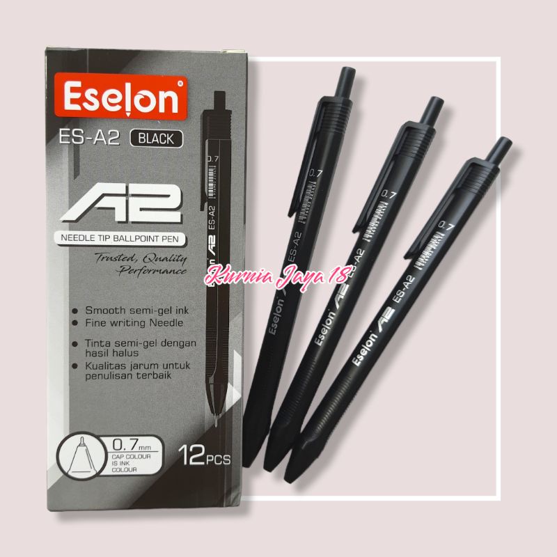 PULPEN KLIK TINTA GEL HITAM ESELON