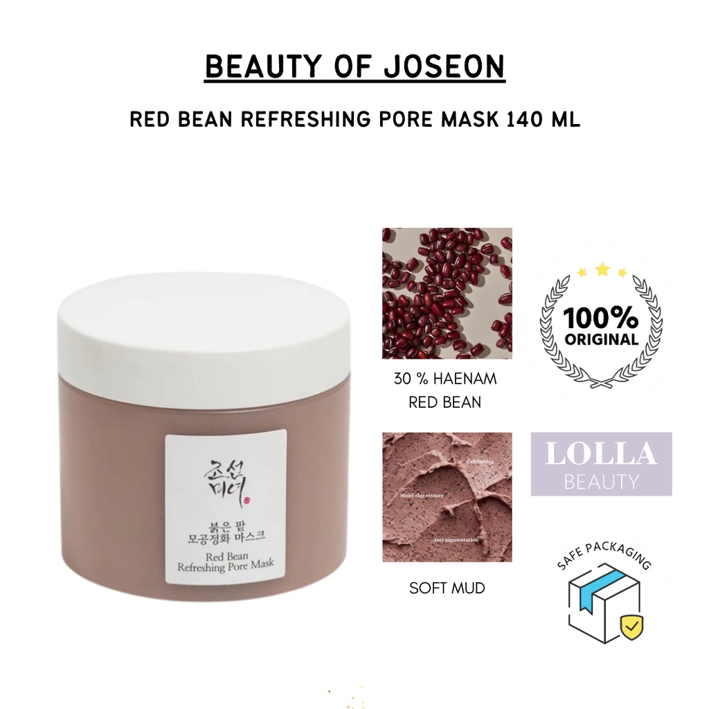 BEAUTY OF JOSEON - Red Bean Refreshing Pore Mask 140 ml