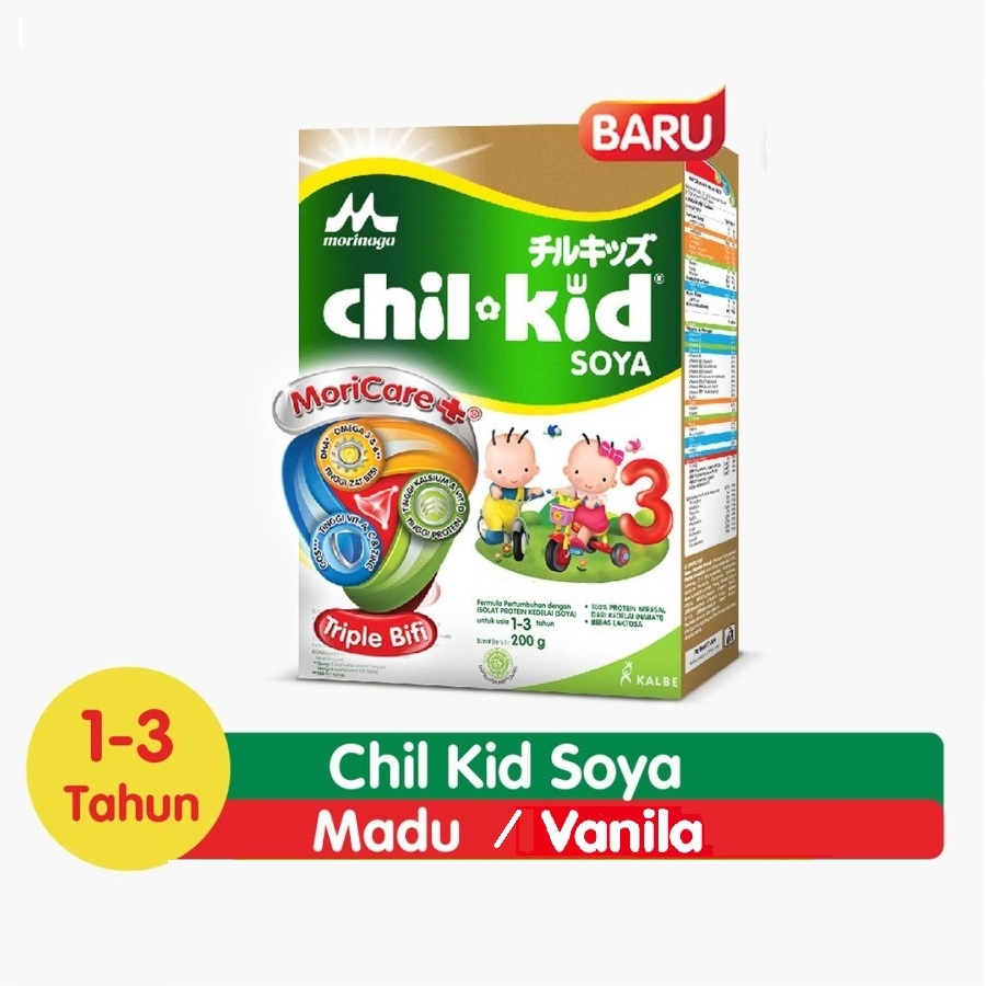 Susu Chilkid Soya/Morinaga Chil Kid Soya Tahap 3 untuk anak usia 1-3 tahun