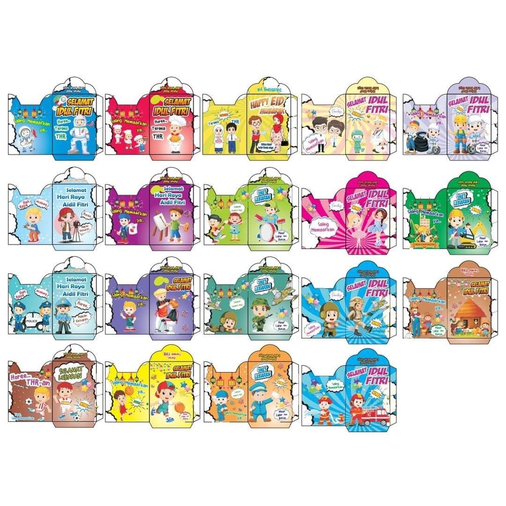 

AMPLOP VIRAL / Amplop Lebaran SNACK, KARAKTER, dan UANG / Amplop Lebaran Idul Fitri / Amplop Karakter, SNACK, UANG Lucu Ukuran 7 x 10 CM (1 pack isi 8 pcs ) bisa COD