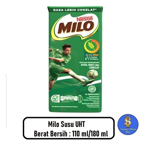 

Nestle Milo Susu UHT 110ml/180ml-Susu UHT Milo