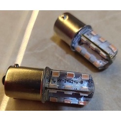 lampu led rem sorot mobil 24v 24 led blitz kedap kedip 1set/2bh