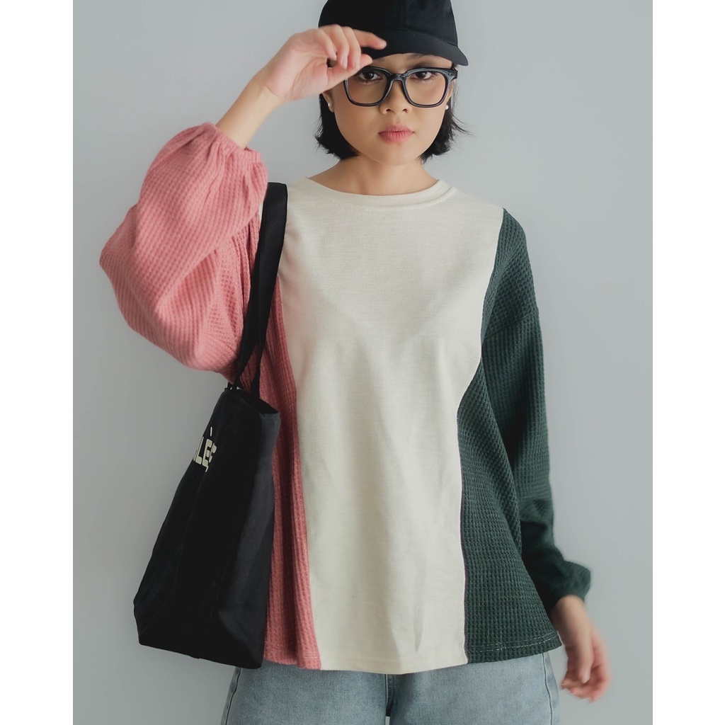 Myrubylicious EJIMO LONGSLEEVE KODE 4968 | BLOUSE | BLOUSE WANITA | BLOUSE OVERSIZED| BLOUSE TERRY M