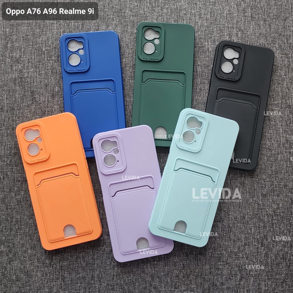 Card Slot Kartu Pro Kamera Case Slim BlackMatte Silikon Warna Case Realme 9I Realme C11 Realme C33 R