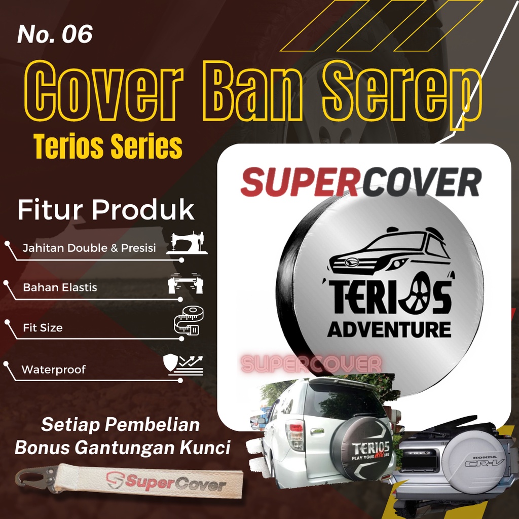 Sarung Ban Serep Daihatsu Terios Cover Ban Serep Kulit Sintetis Daihatsu Terios 06 Penutup Pelindung