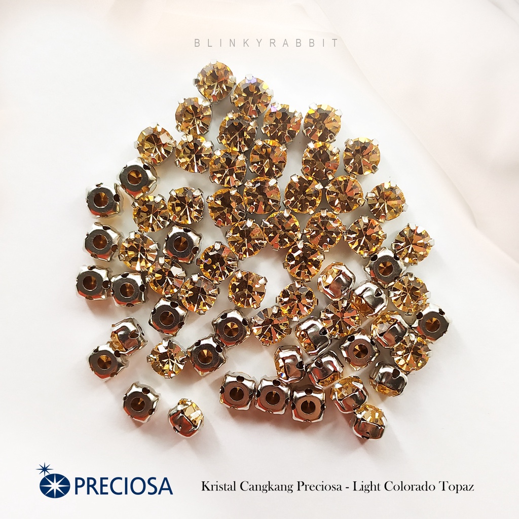 Kristal Cangkang Preciosa SSC 28 Light Colorado Topaz (Lusinan)