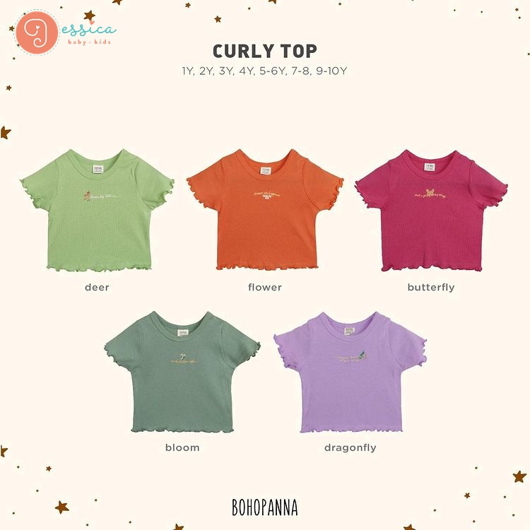 BOHOPANNA - CURLY TOP - Atasan Anak Perempuan