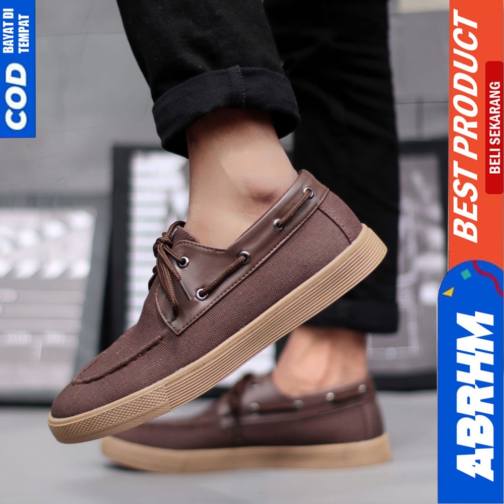 ABRHM X ZAPATO Sepatu kasual Pria loafers Sepatu casual pria cowok keren termurah pria Sepatu Kerja Kantor Semi Formal Kuliah Kondangan Gaya keren Kekinian Murah Terlaris